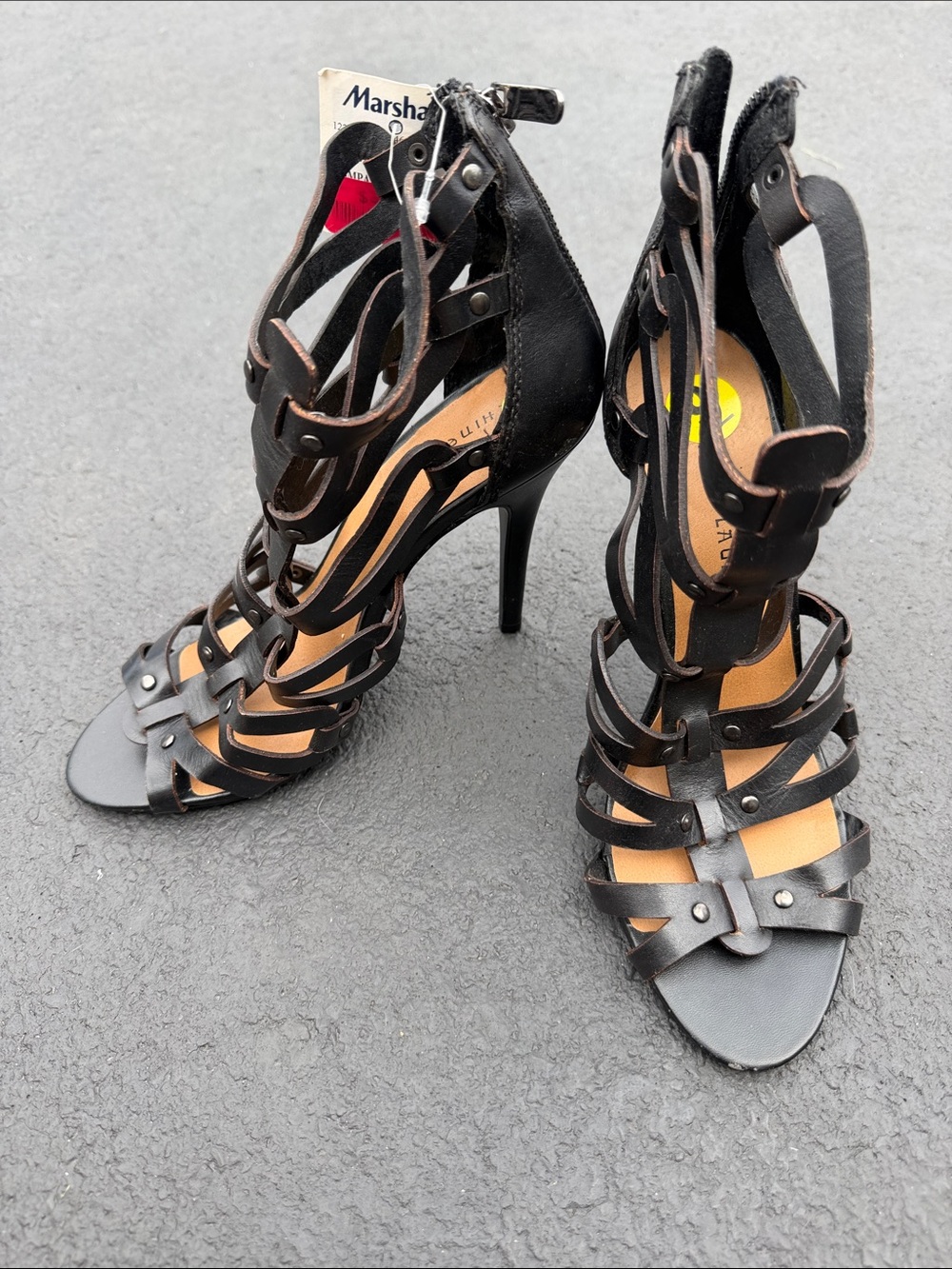 Chinese Laundry Black Strappy Gladiator High Heel Sandals